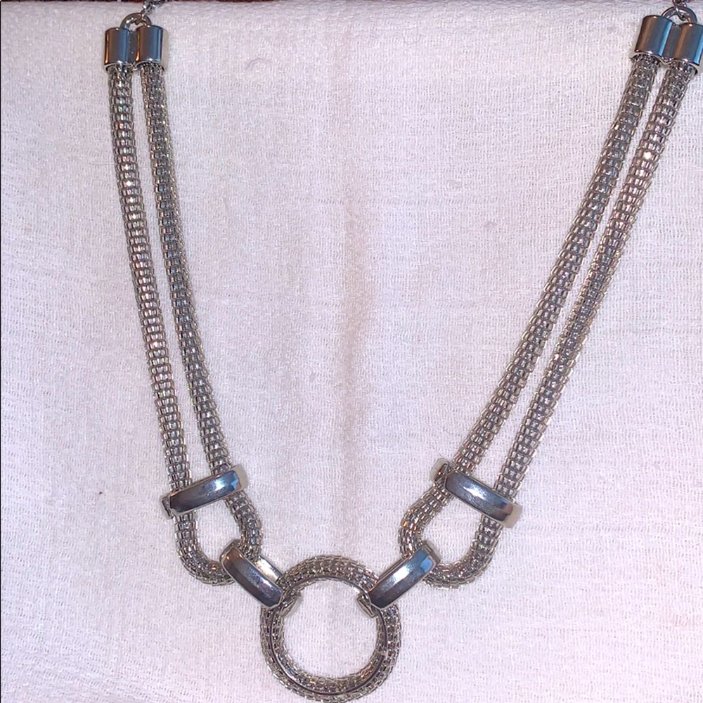 Silver chain style necklace